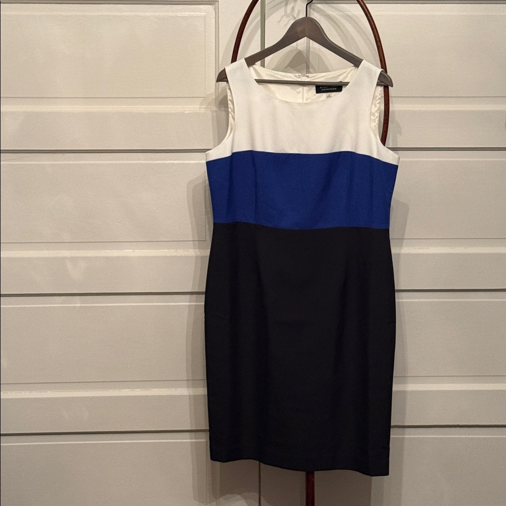 Colorblock workwear carreer Sheath Dress Fully Lined quiet luxury tailored style
